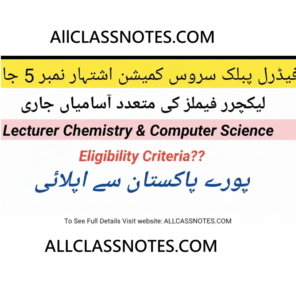 FPSC Lecturer (Female) BS-17 Jobs 2025 Apply Online FPSC Case No. F.4-153/2025-R