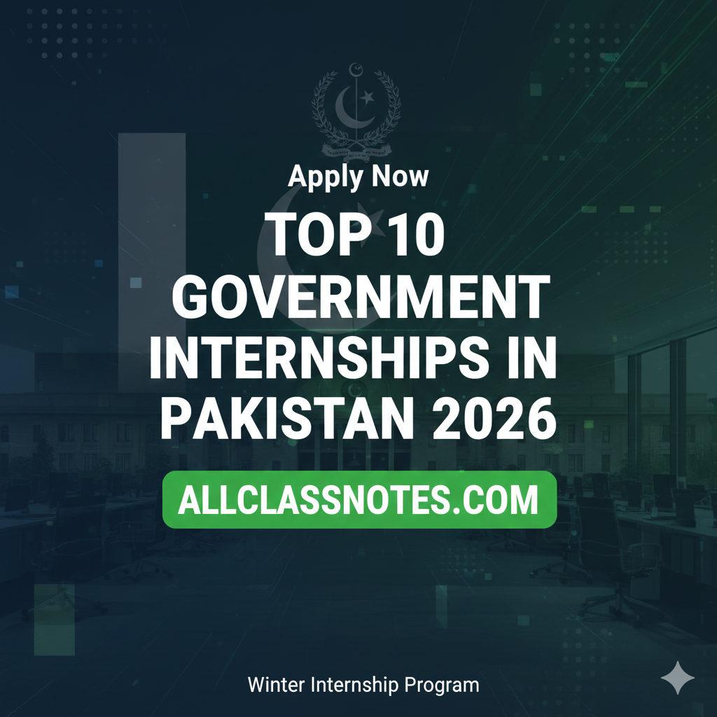 Top 10 Government Internships in Pakistan 2026